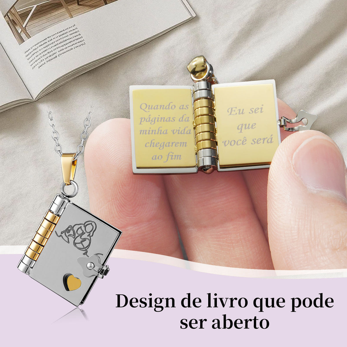 Colar de Livro para Neta – Presente com Significado