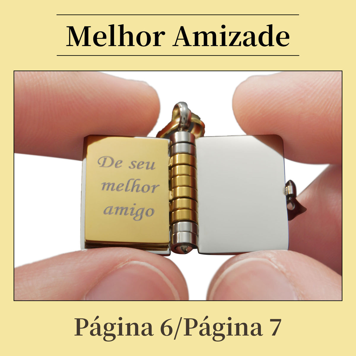 Colar de Livro Melhor Amizade – Presente de Amizade