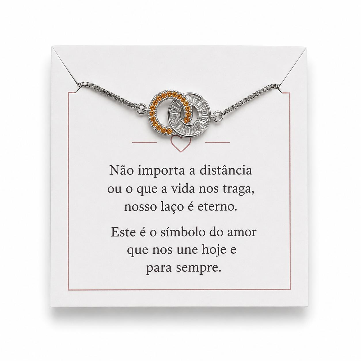 Pulseira com Anéis Entrelaçados – Símbolo de União