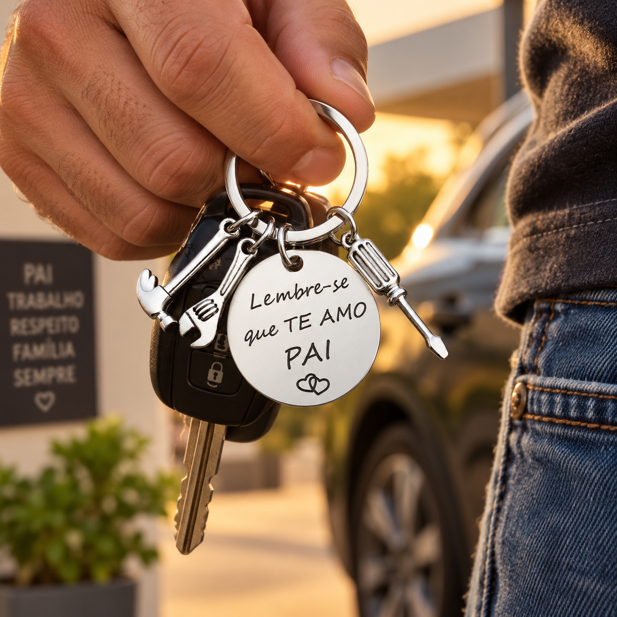 Chaveiro para Pai com Mini Ferramentas – Lembre-se que Te Amo
