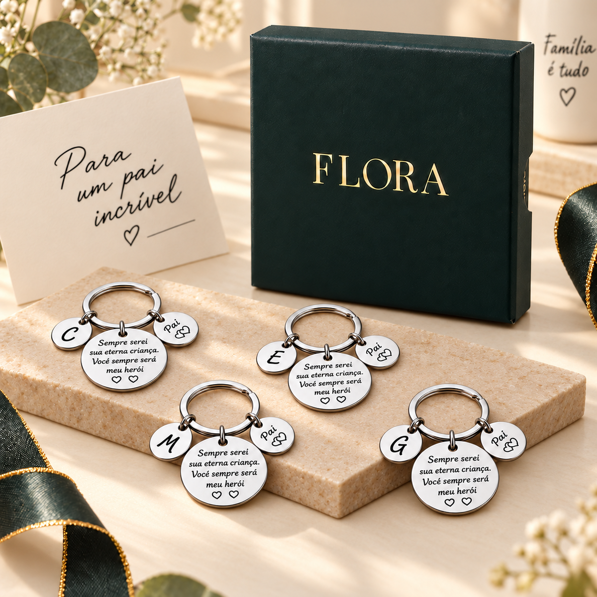 Chaveiro Personalizado para Pai – Meu Herói