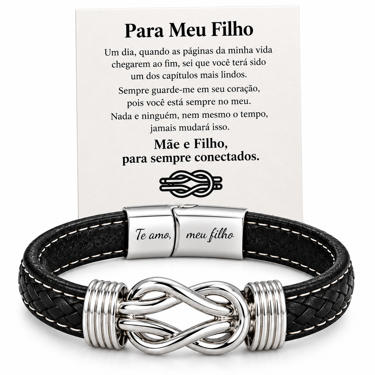 Pulseira Masculina Nó Infinito – Símbolo de Conexão