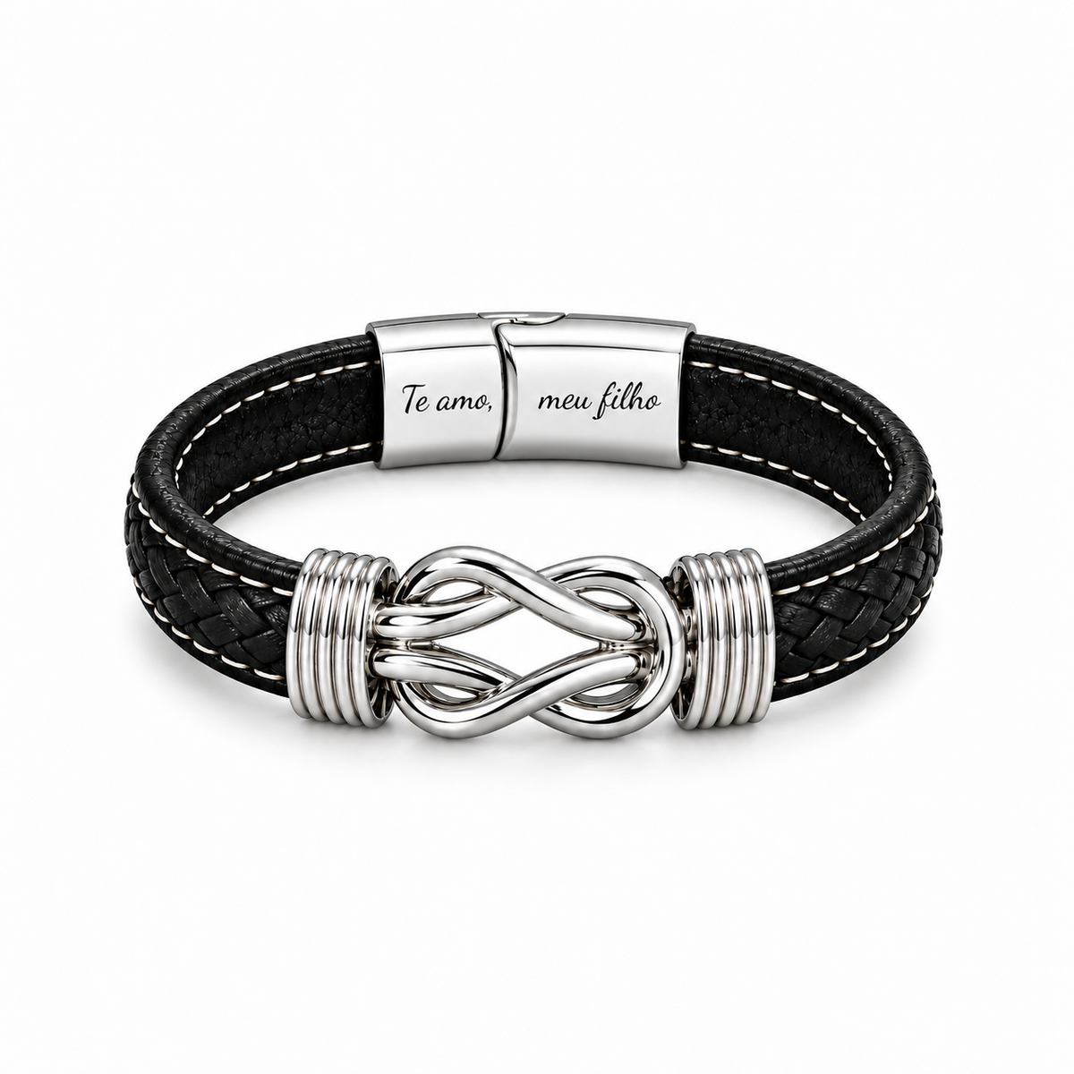 Pulseira Masculina Nó Infinito – Símbolo de Conexão