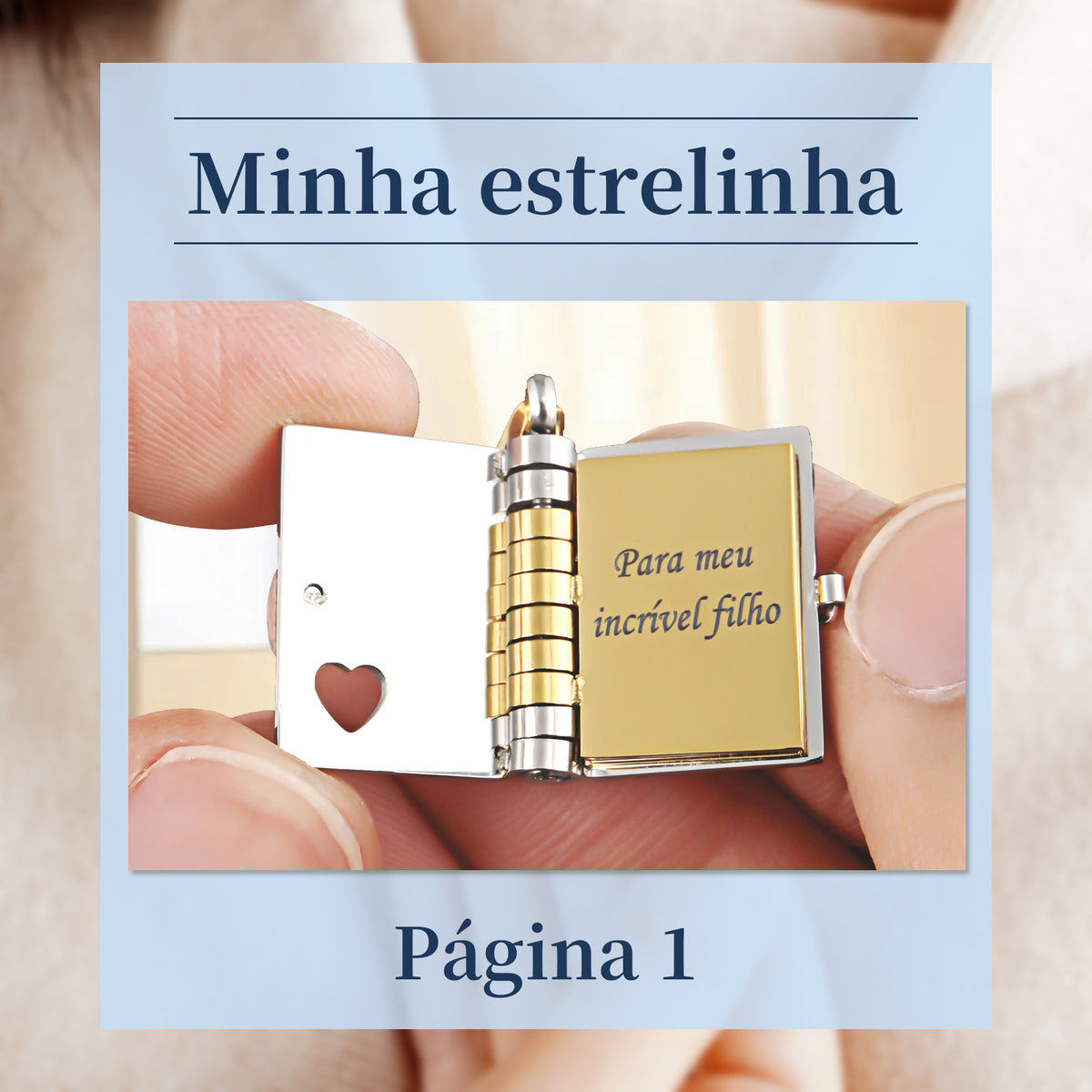 Colar de Livro para Filho – Presente com Significado