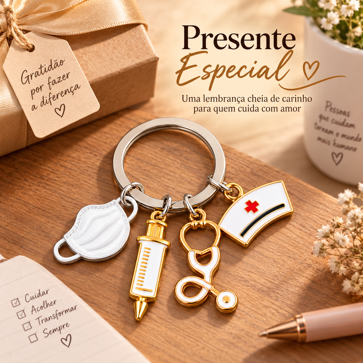Chaveiro de Enfermagem – Presente para Profissionais