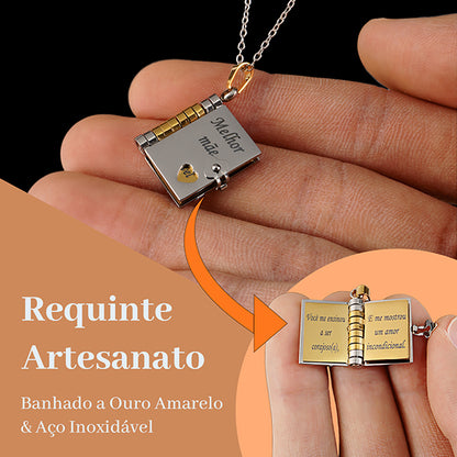 Colar de Livro Melhor Mãe – Presente para Mãe