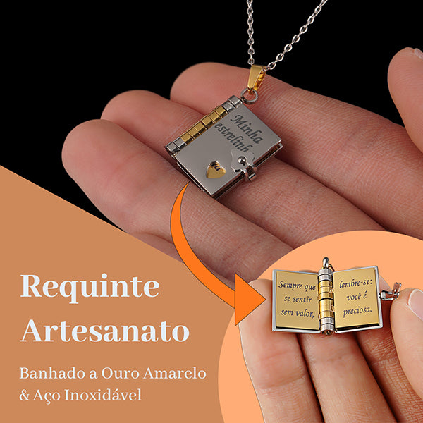 Colar de Livro Minha Estrelinha – Presente com Significado