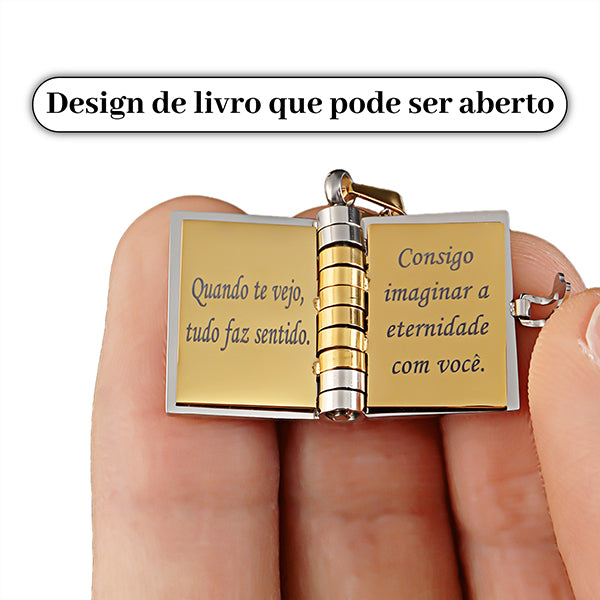 Colar de Livro Meu Amor – Presente Romântico