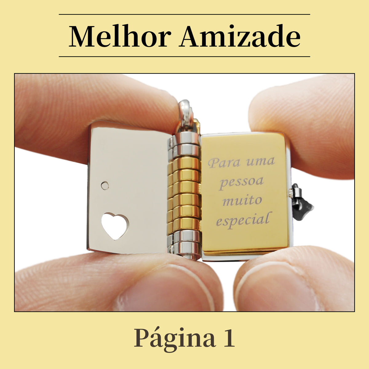 Colar de Livro Melhor Amizade – Presente de Amizade
