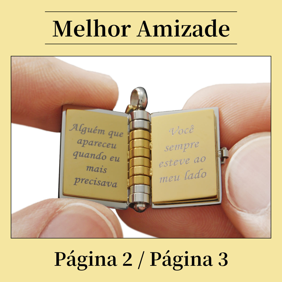 Colar de Livro Melhor Amizade – Presente de Amizade