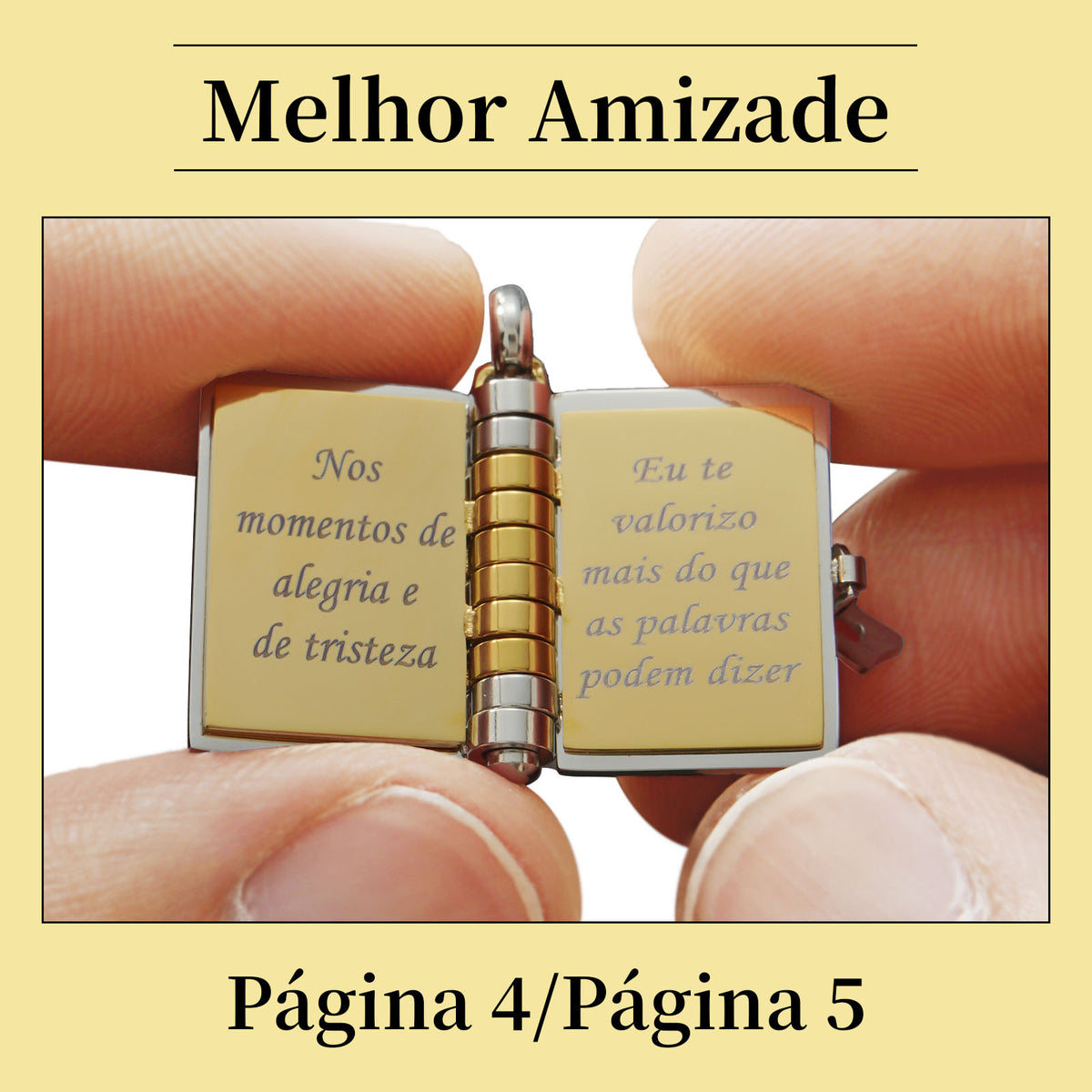 Colar de Livro Melhor Amizade – Presente de Amizade