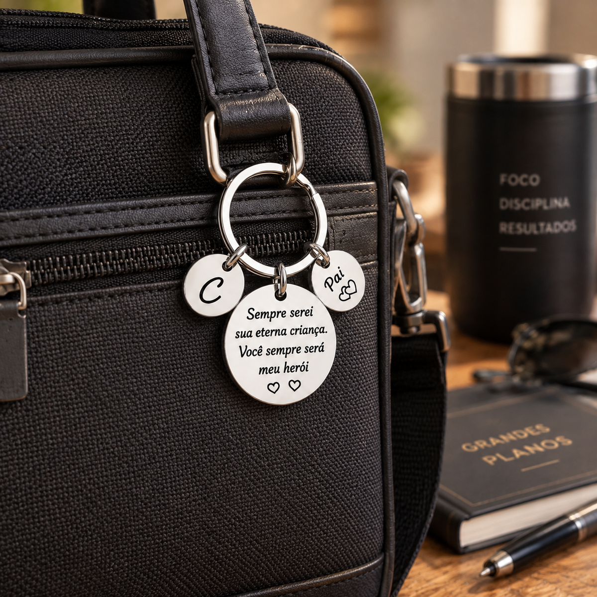 Chaveiro Personalizado para Pai – Meu Herói
