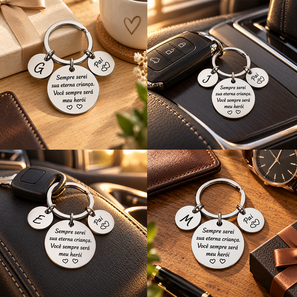 Chaveiro Personalizado para Pai – Meu Herói
